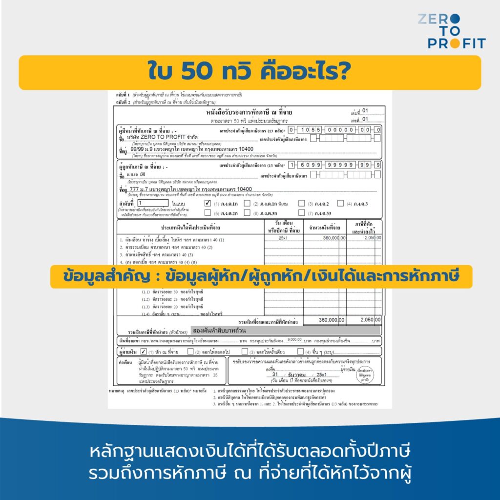 ใบ 50 ทวิคืออะไร